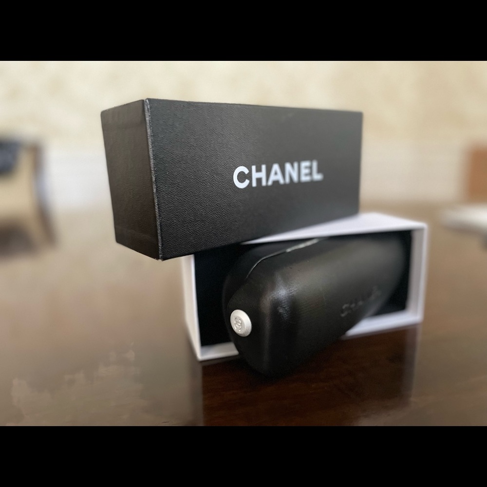Chanel sunglass case with box.